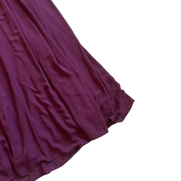 Show Me Your Mumu Burgundy Maxi Dress Gown Short Sleeve V-Neck Size Medium Women - Picture 10 of 12